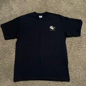 Men’s black Yazber brand short sleeve T-Shirt Cozumel embroidered on front Sz L
